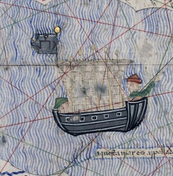 Navire en Mer Méditerranée, Atlas catalan